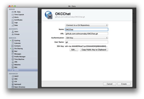 Configuring a repository in Xcode CI